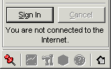 You are not connected to the Internet.